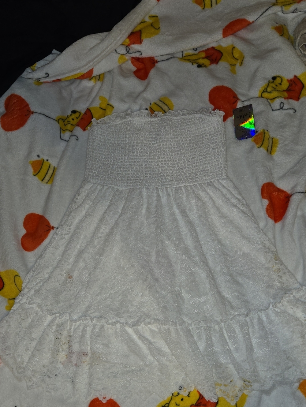 Justify White Strapless Lace Sundress